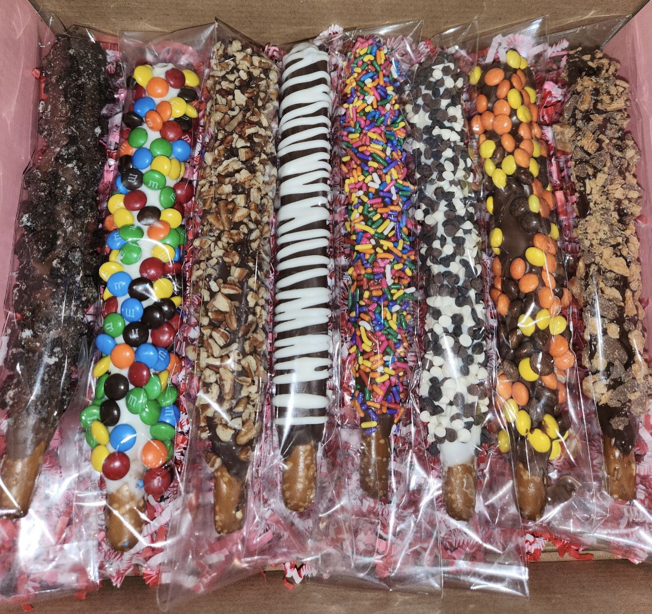 Variety Box of Chocolate Dipped Pretzels