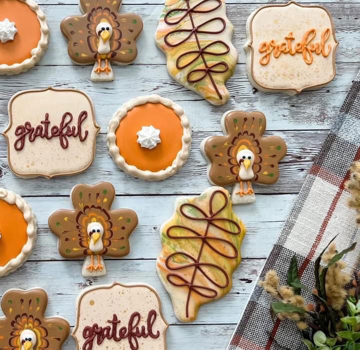 Thanksgiving Royal Icing Sugar Cookies