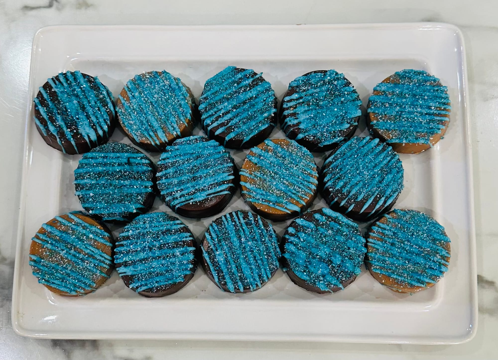 Chocolate and Caramel covered Oreos