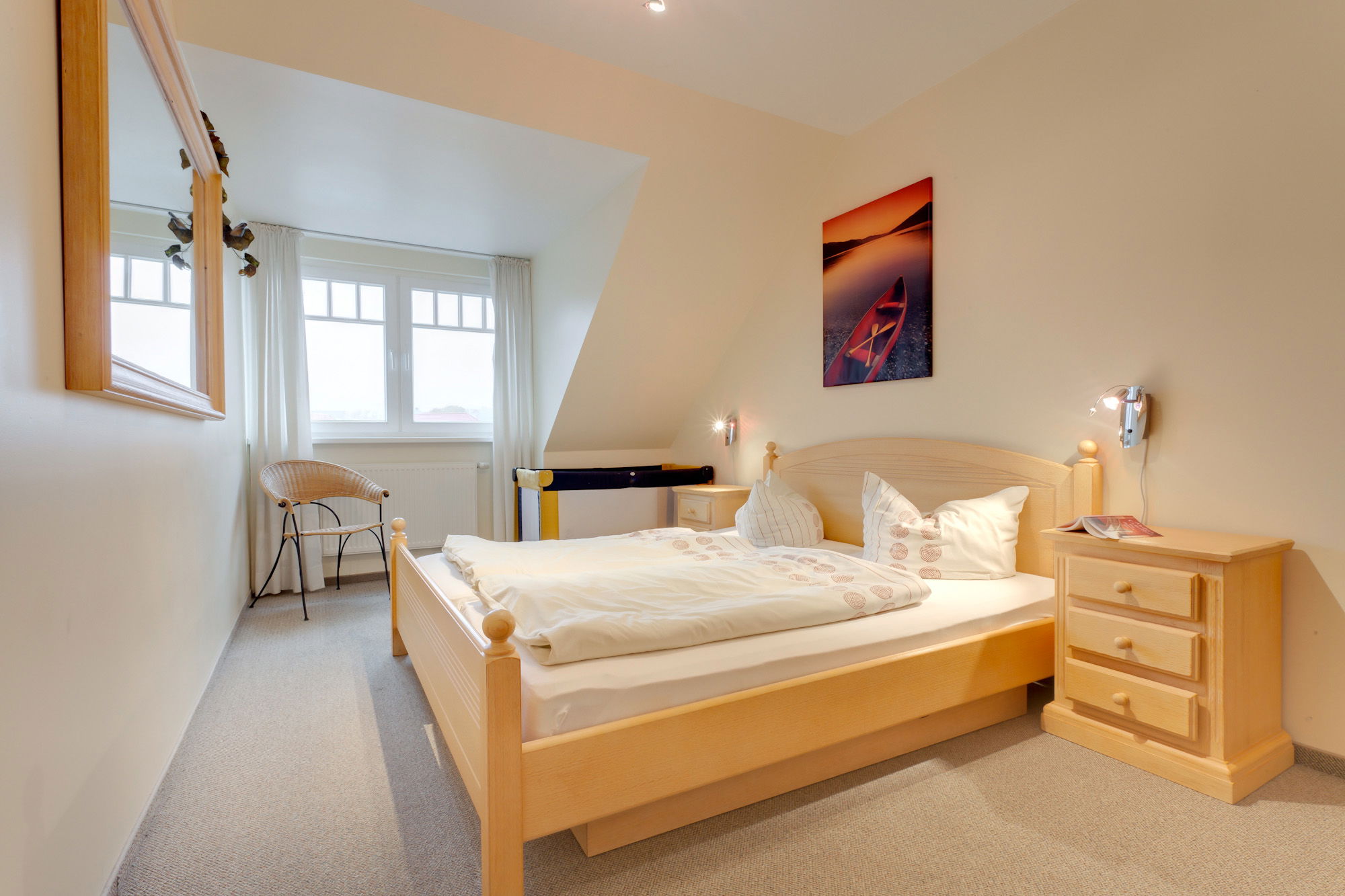 Blick ins Schlafzimmer