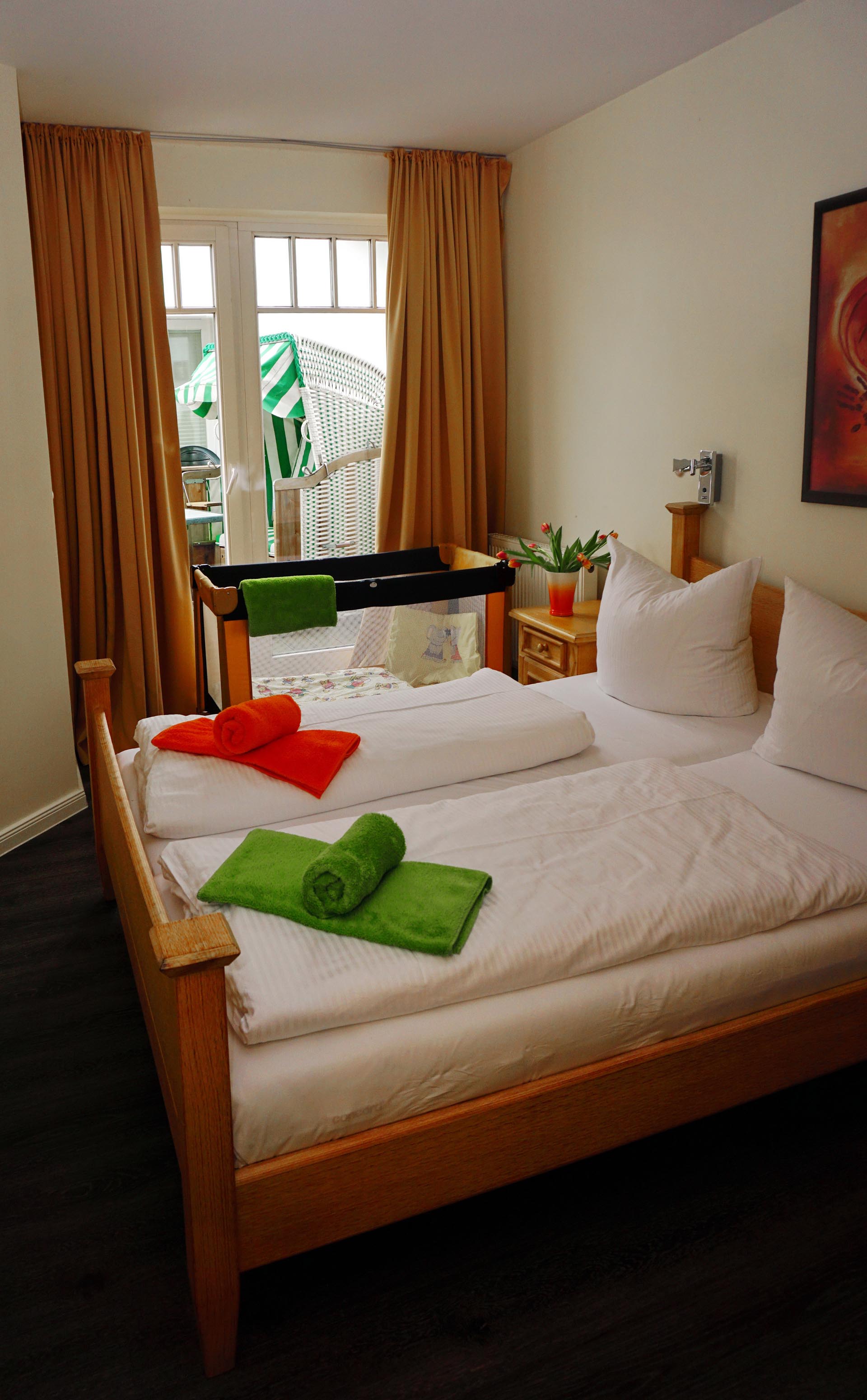 Blick ins Schlafzimmer