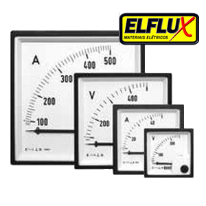 Amperímetro de painel analógico