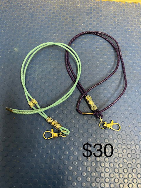 $30.00 Leather Lanyard with Accent Beads