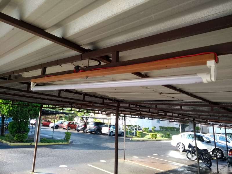 GARAGENS, TROCA POR LÂMPADAS LED