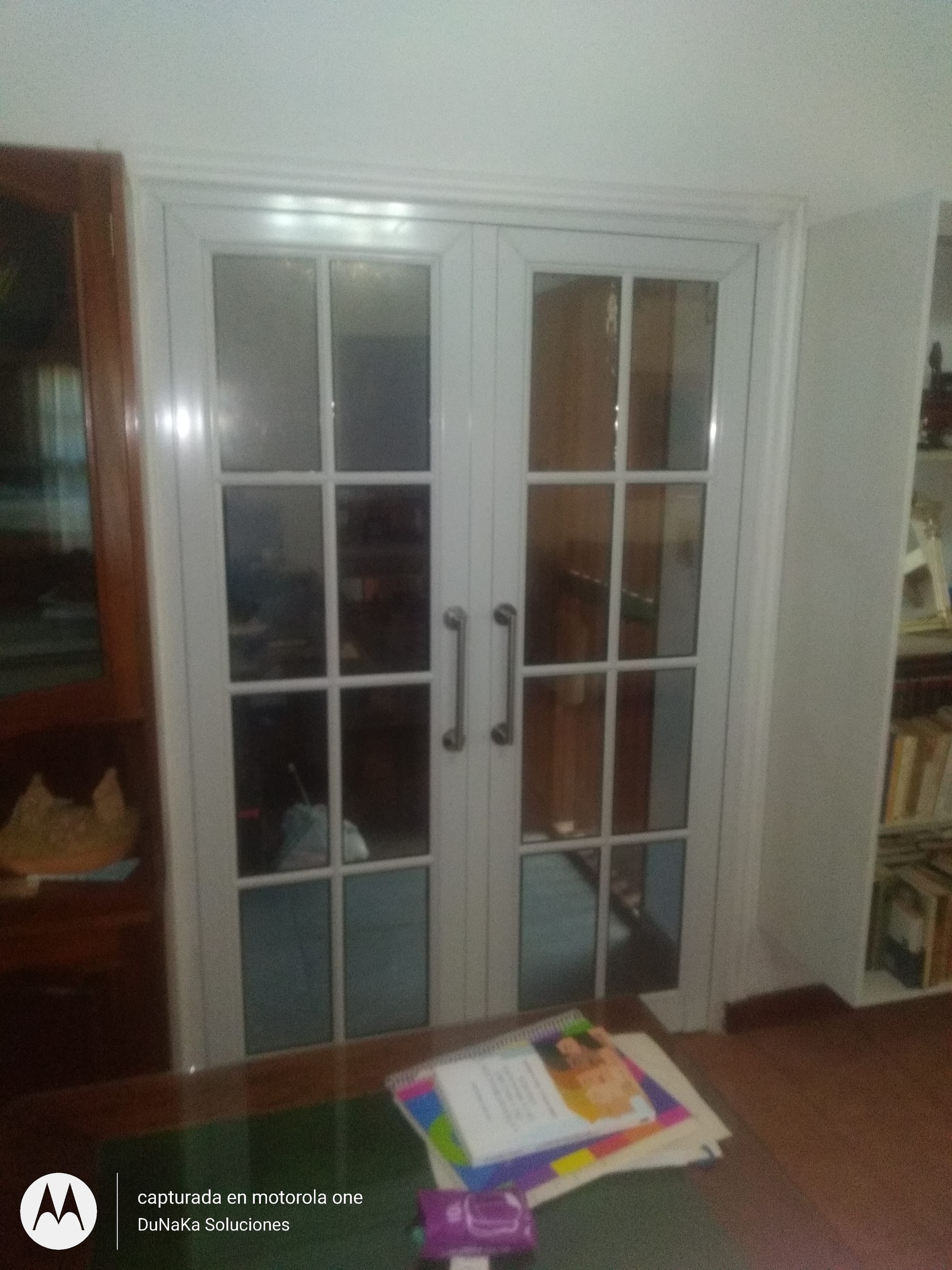 Puerta doble c/vidrio repartido