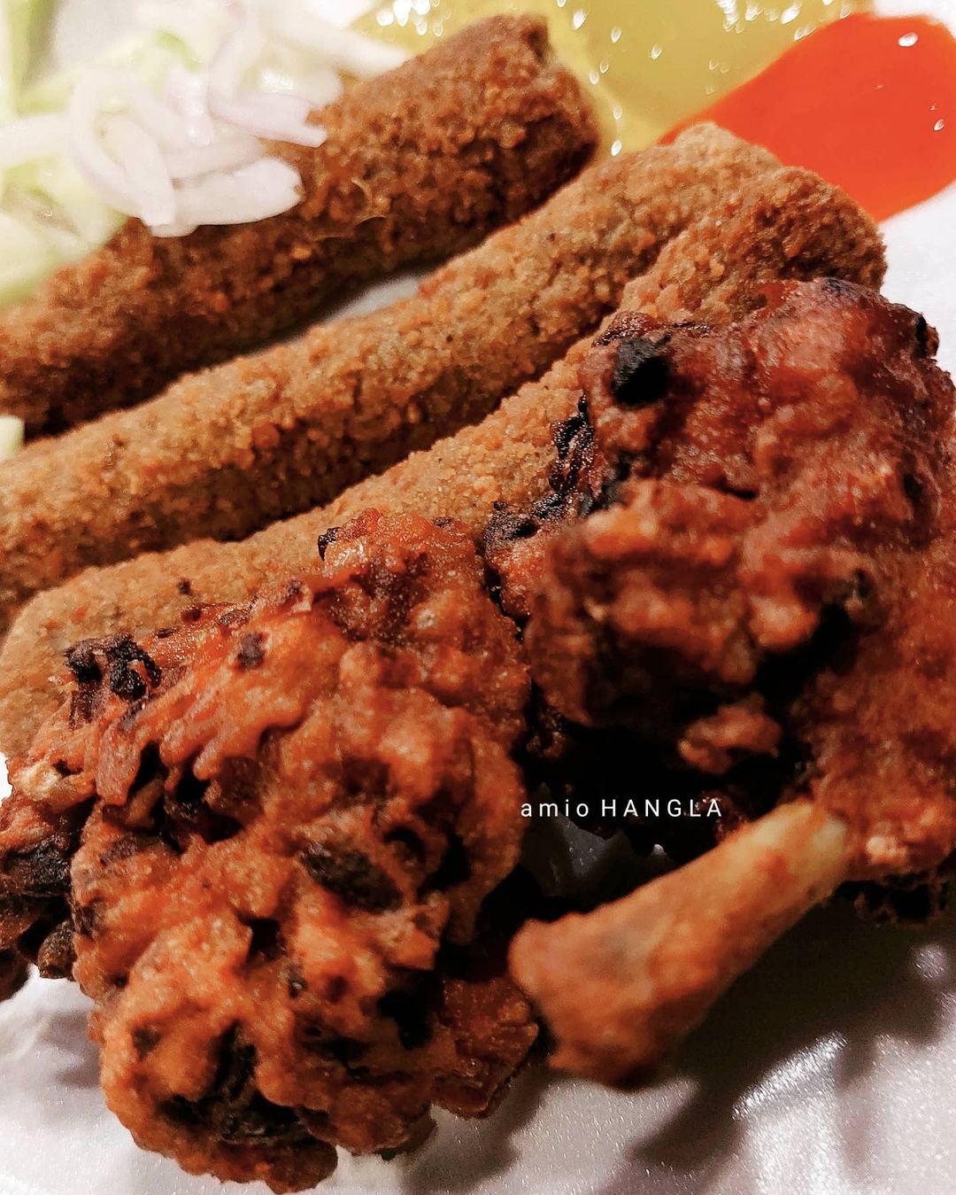 CHICKEN LOLLIPOP and FISH FINGER.