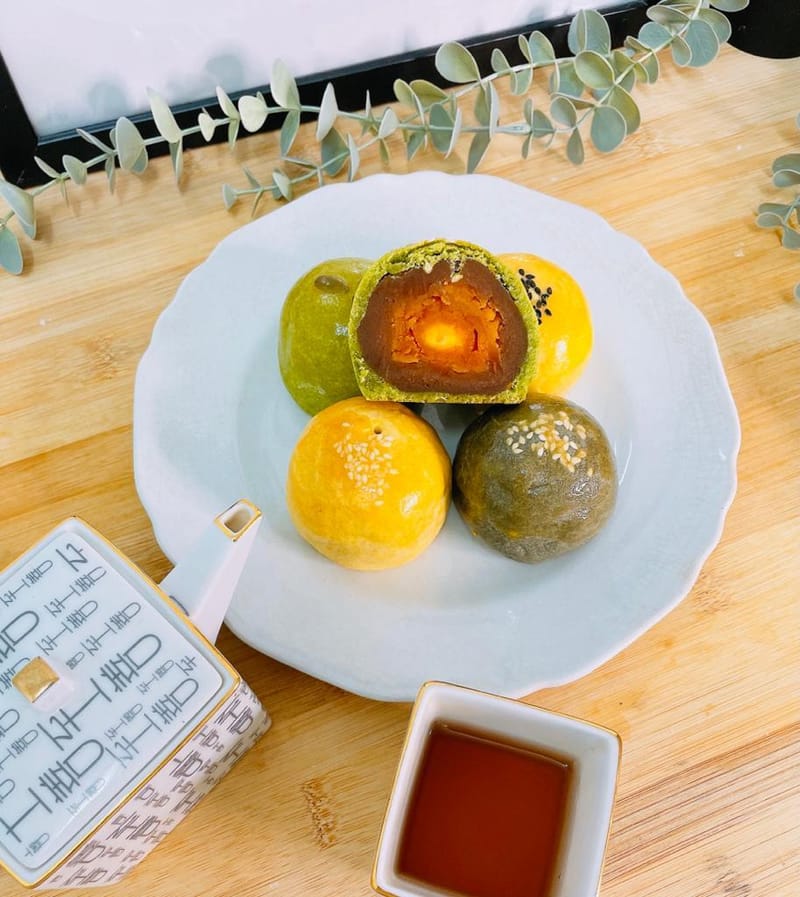 蛋酥饼(抹茶饼皮）蛋黄