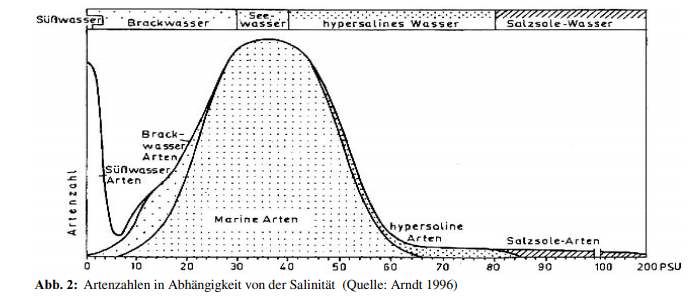 Artendiversität und Salinität