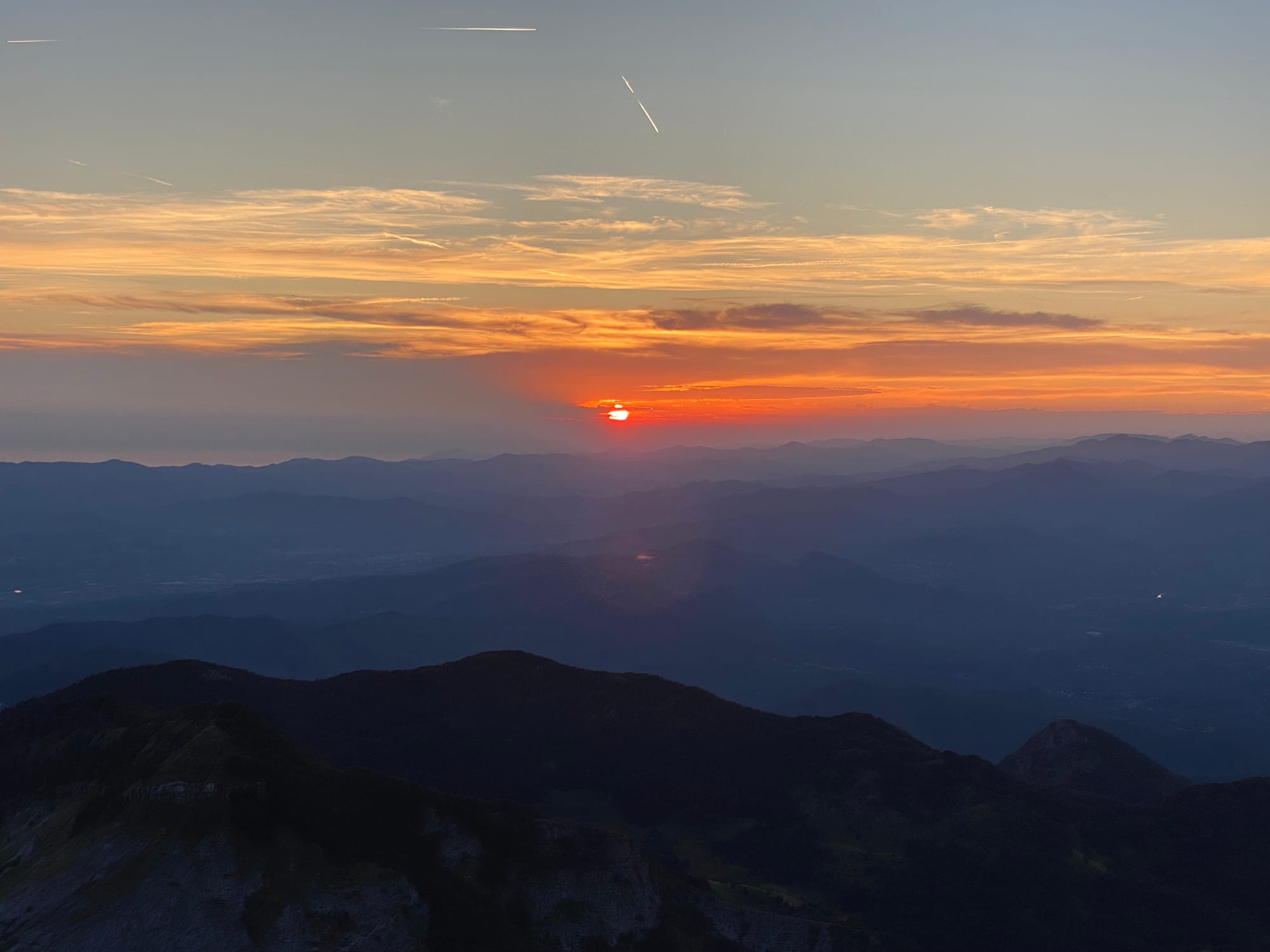 Il Tramonto dalla vetta del Sagro