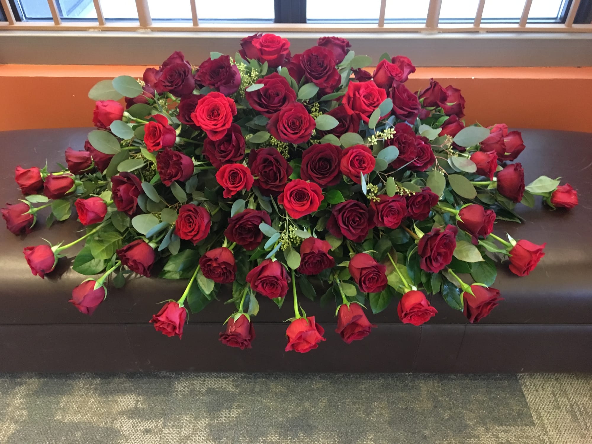 Red Rose Spray with varying shades