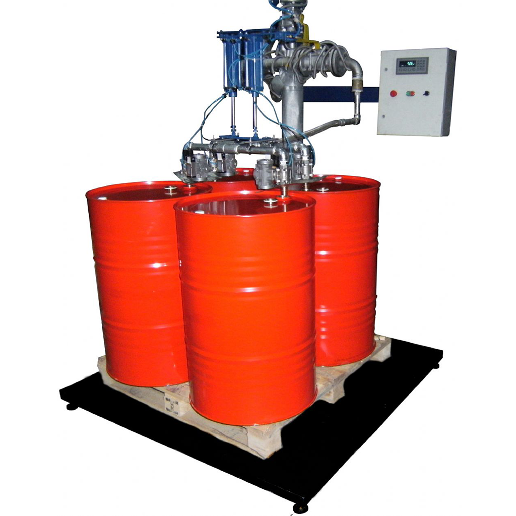 Endüstriyel Portatif 4'lü Varil Dolum Makinesi