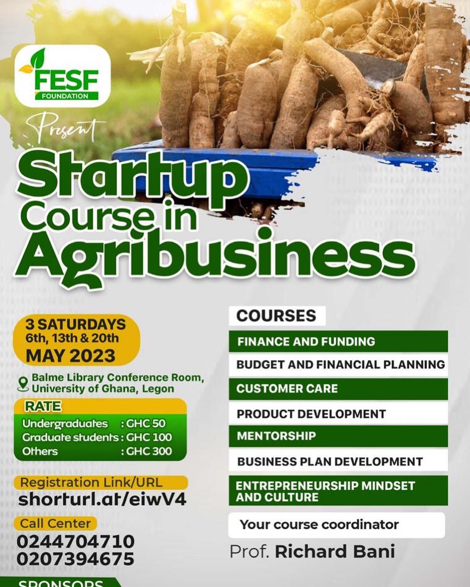 Startup Course in Agribusiness Flyer