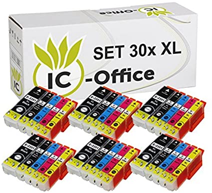 Cartuchos de Tinta Set Compatible con Epson 33XL Impresora Expression Premium XP-530 XP-540 XP-630 XP-635 XP-640 XP-645 XP-830 XP-900 Series T3351 T3361 T3362 T3363 T3364 Impresión - (7) 30 Set