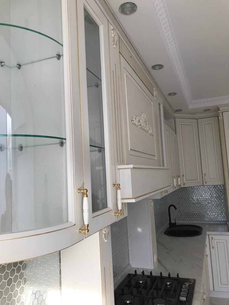 Крашенная кухня Фасады MDF шпон , Шкаф и Прихожая