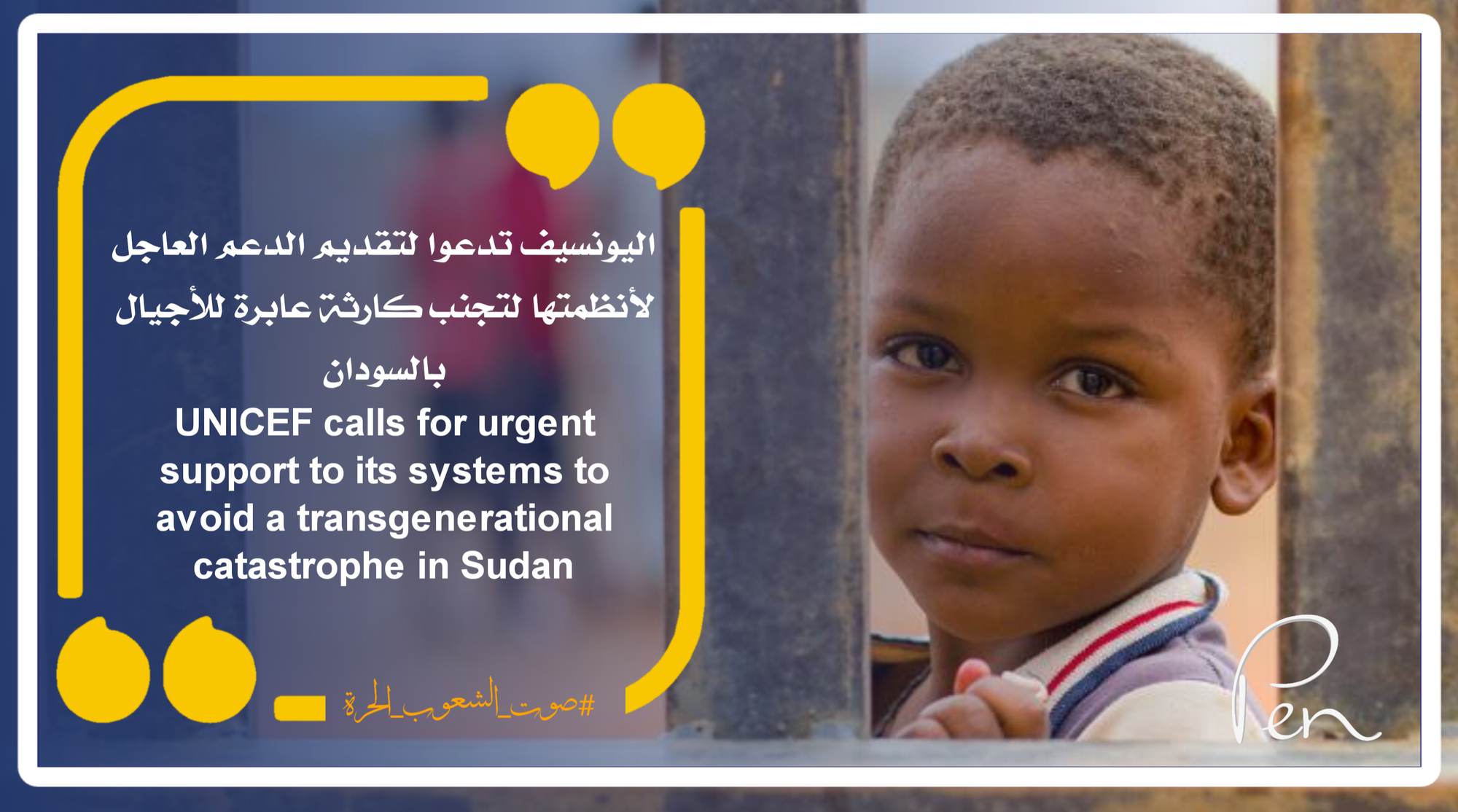 UNICEF calls for urgent support for its systems to avoid a trans-generational disaster in Sudan