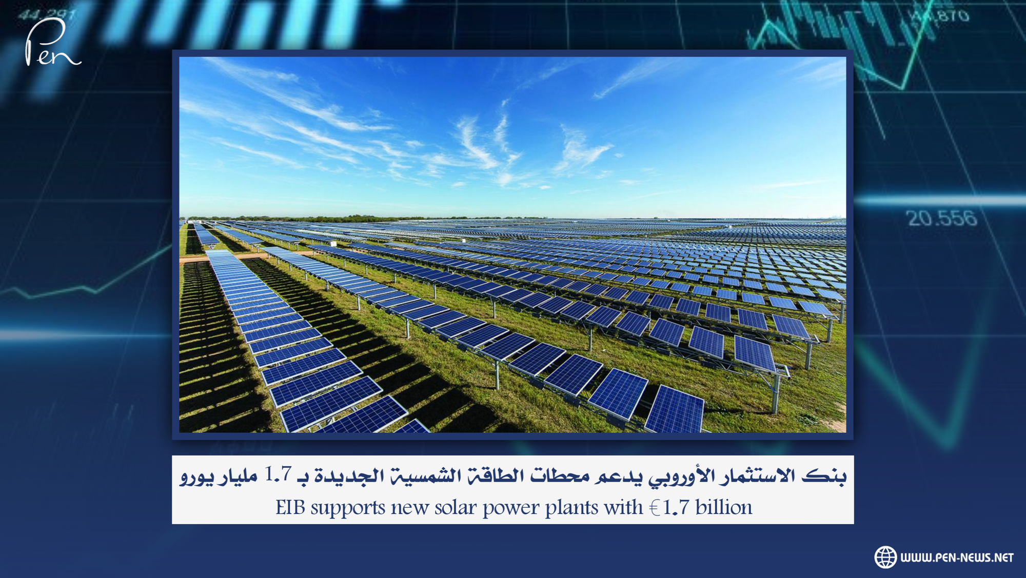 The European Investment Bank supports new solar power plants with 1.7 billion euros