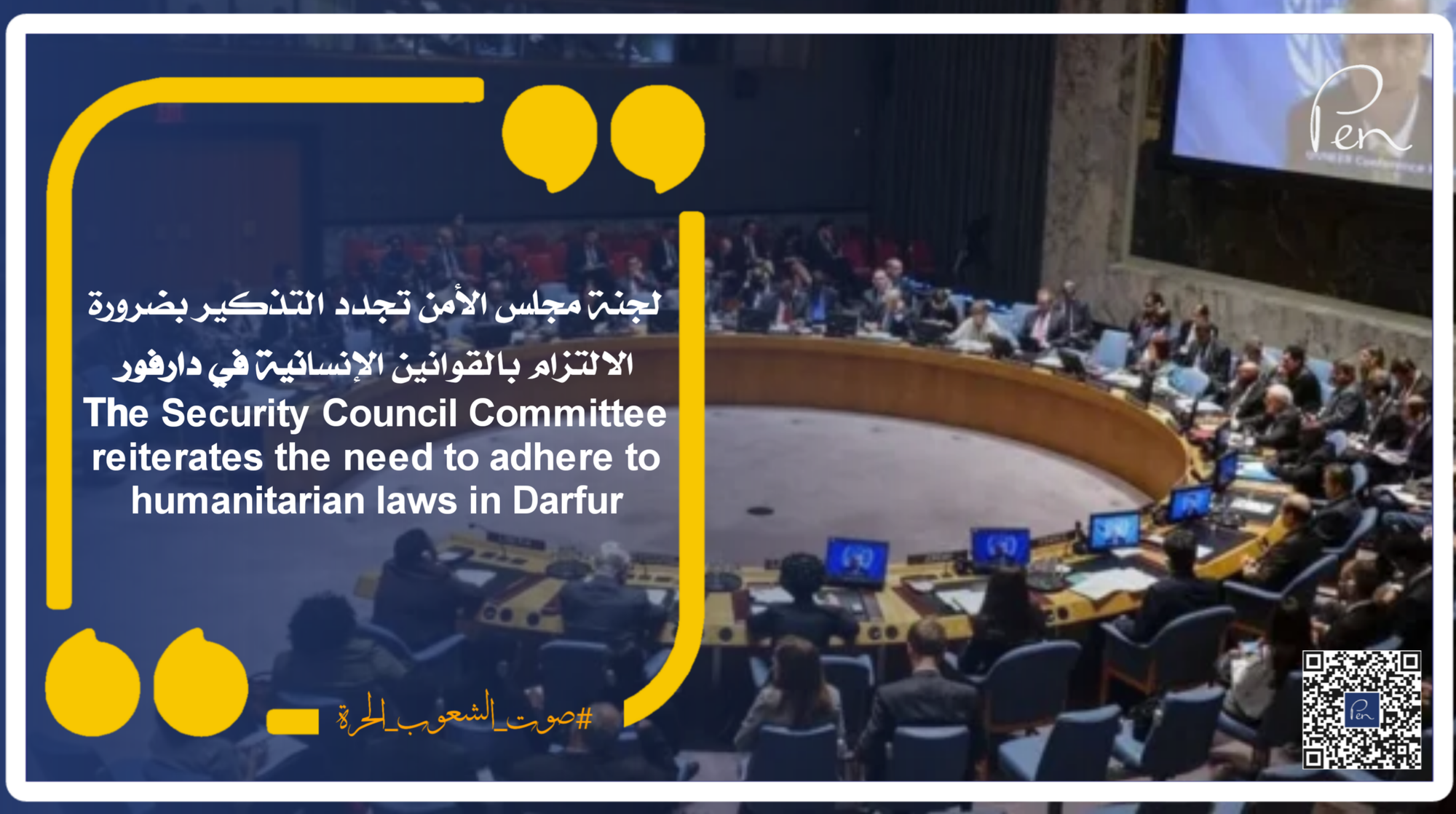 The Security Council Committee reiterates the need to adhere to humanitarian laws in Darfur