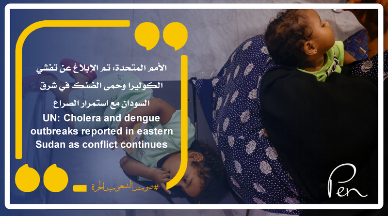 UN: Outbreaks of cholera and dengue fever have been reported in eastern Sudan as conflict continues