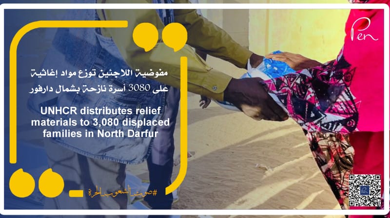 UNHCR distributes relief materials to 3,080 displaced families in North Darfur