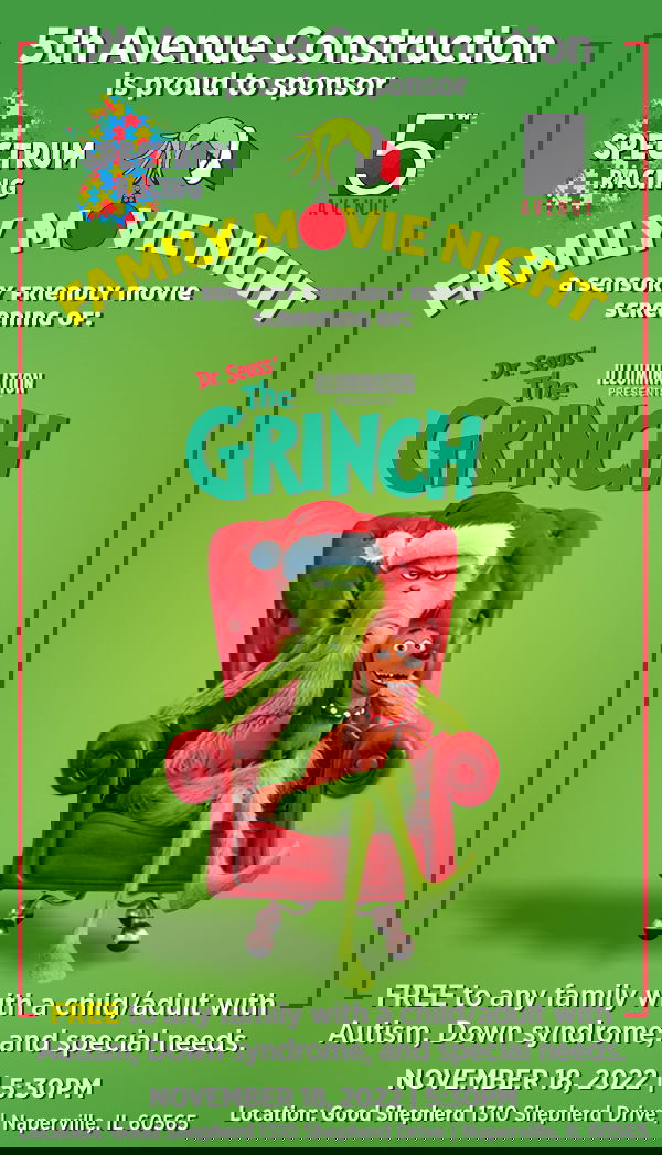 SENSORY FRIENDLY MOVIE NIGHT SPONSORED BY 5TH AVENUE CONSTRUCTION