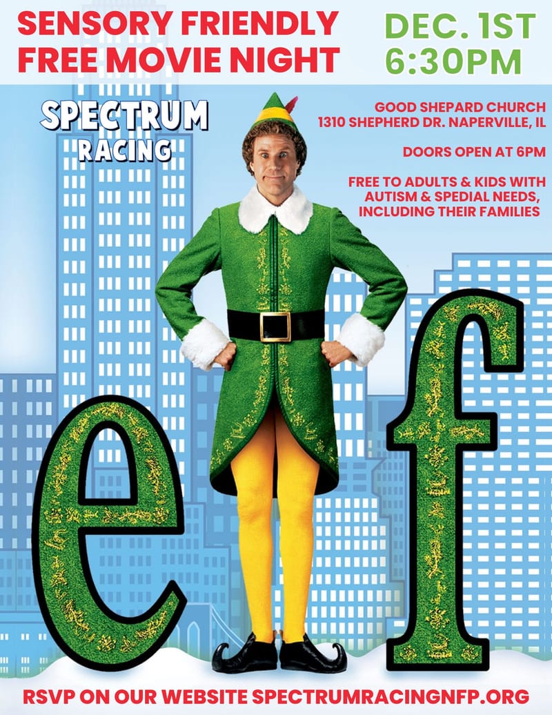 DEC 1 ELF | SENSORY FRIENDLY MOVIE EVENT IN NAPERVILLE