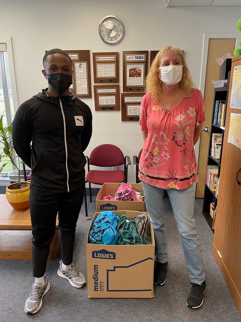 Marcus Jr delivers donations to the Crossroads Programs on 10/25/21.