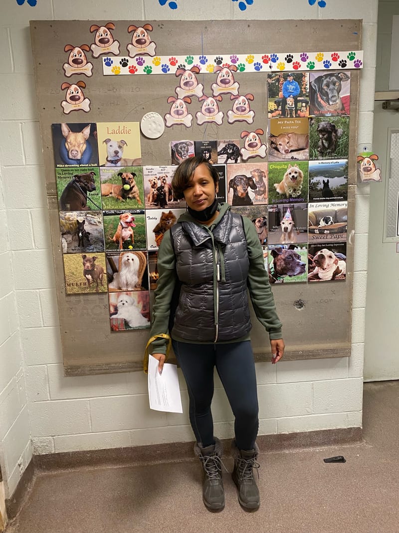 Shean is donating to Burlington County Animal Shelter.