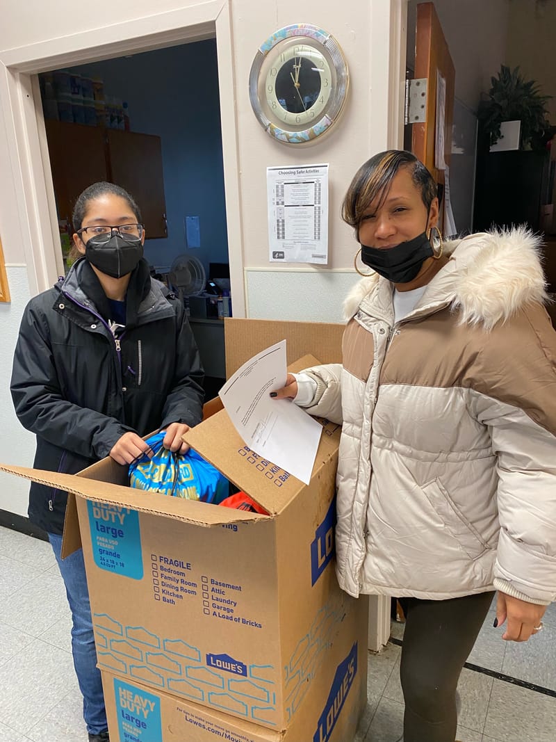 We are delivering a donating to Ozanam Family Shelter.