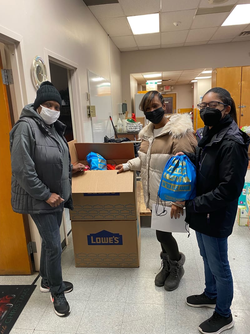 We are delivering a donating to Ozanam Family Shelter.