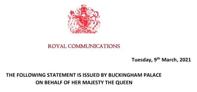 37. Casa real de Reino Unido publica una disculpa por las revelaciones que hizo Meghan, esposa del príncipe Harry