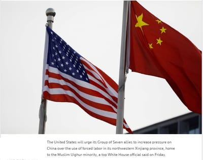 Biden presiona a aliados a actuar contra trabajos forzados en China