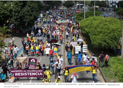 L'ider de la resistencia colombiana genera protestas