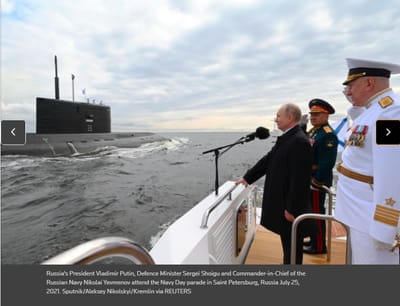 Putin menciona ventaja naval rusa
