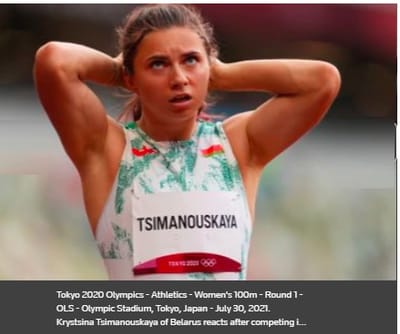 Atleta bielorrusa se rehúsa a a abandonar Tokio