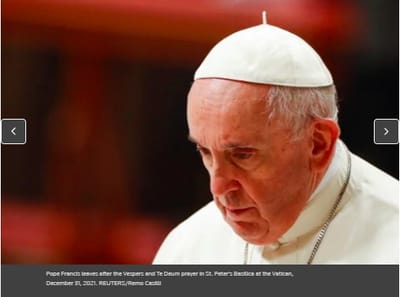 Papa asistirá a evento de fin de año pero no lo presidirá como fue esperado