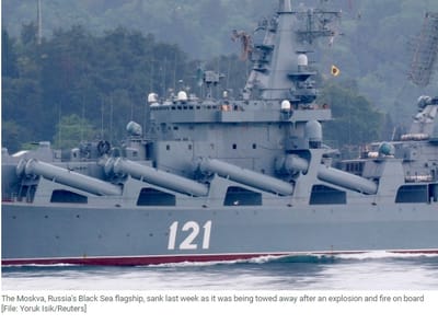 Rusia confirma 1 muerto y 27 desparecido en hundimiento de buque en Moscú con misil