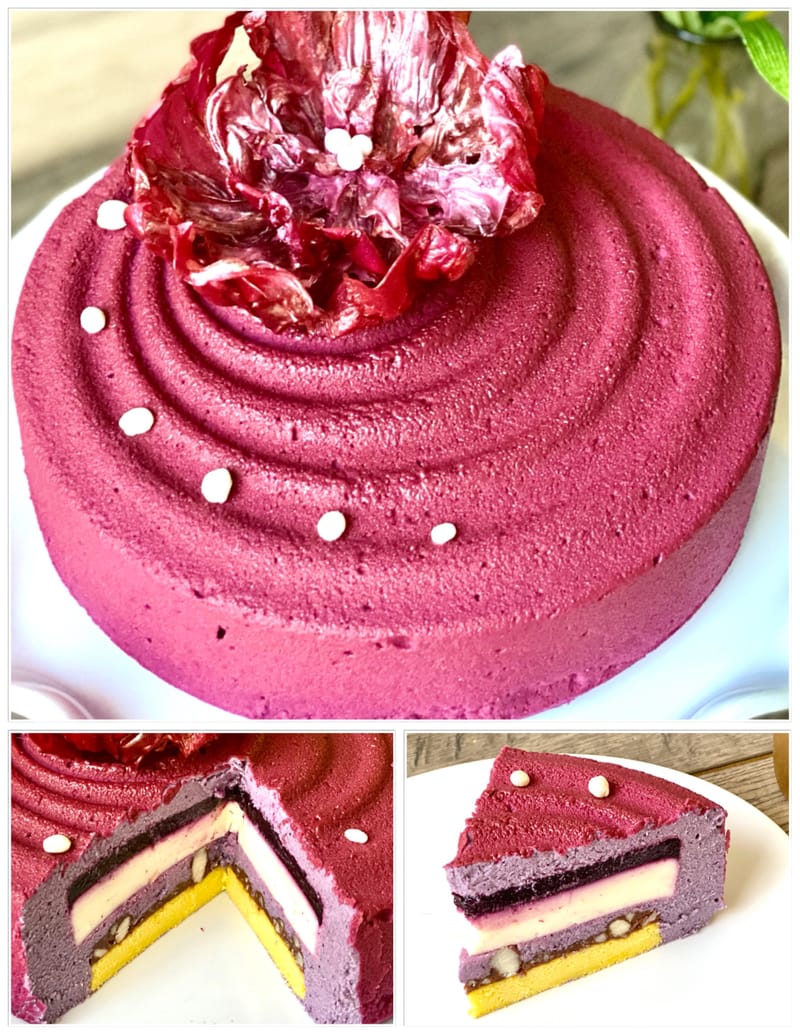 BLUEBERRY & LEMON YOGURT MOUSSE CAKE