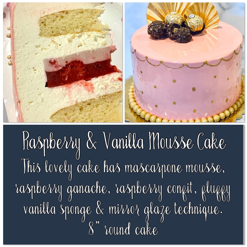 RASPBERRY & VANILLA MOUSSE CAKE