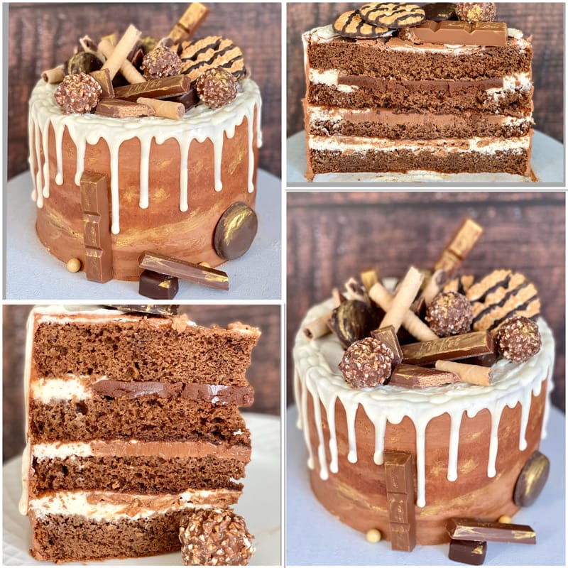 Triple Chocolate & Vanilla Cake