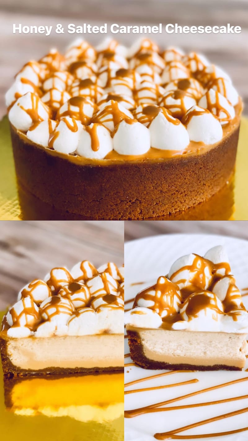 Honey & Salted Caramel Cheesecake