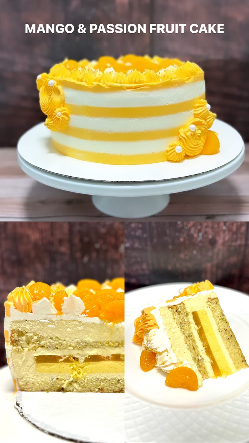 MANGO & PASSION FRUIT CAKE