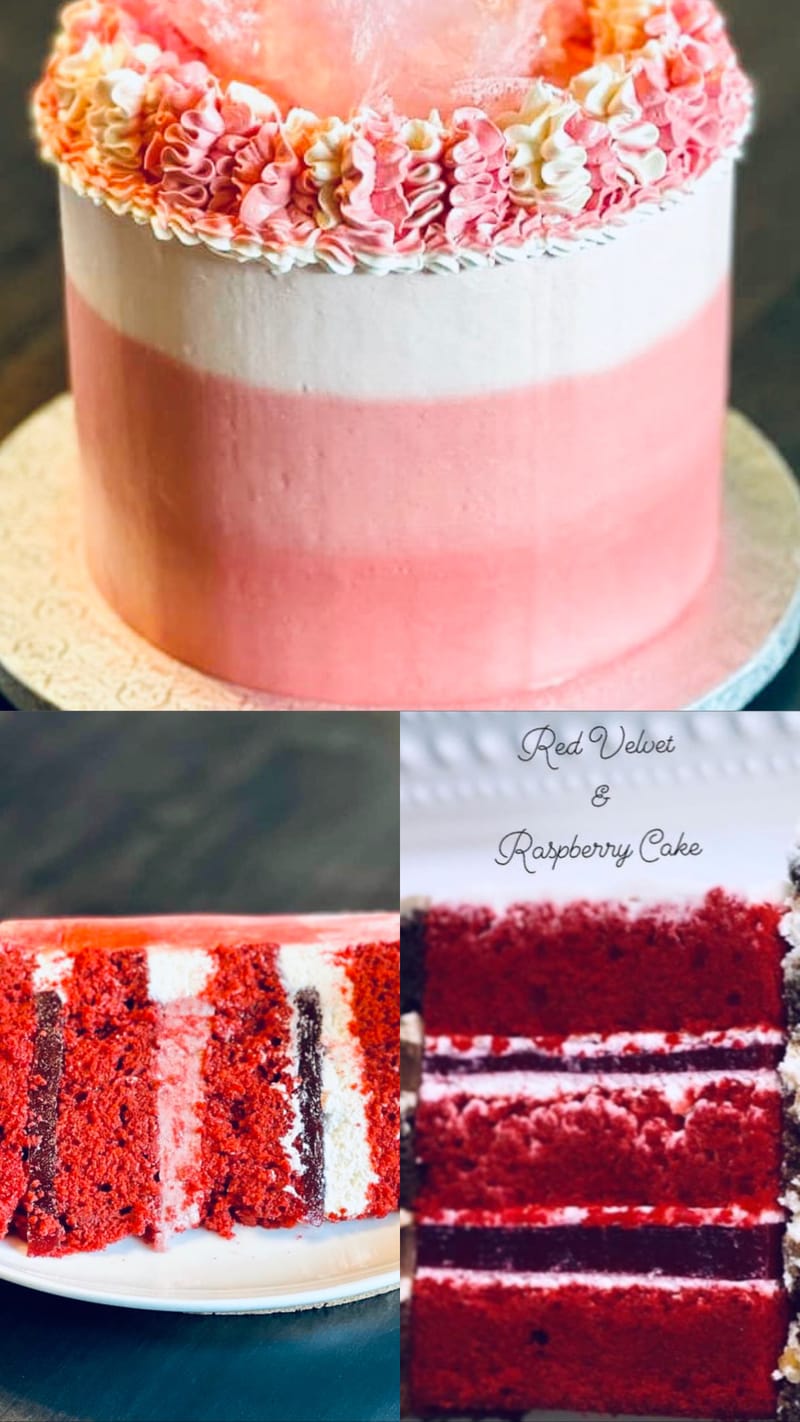 Red Velvet Raspberry Cake