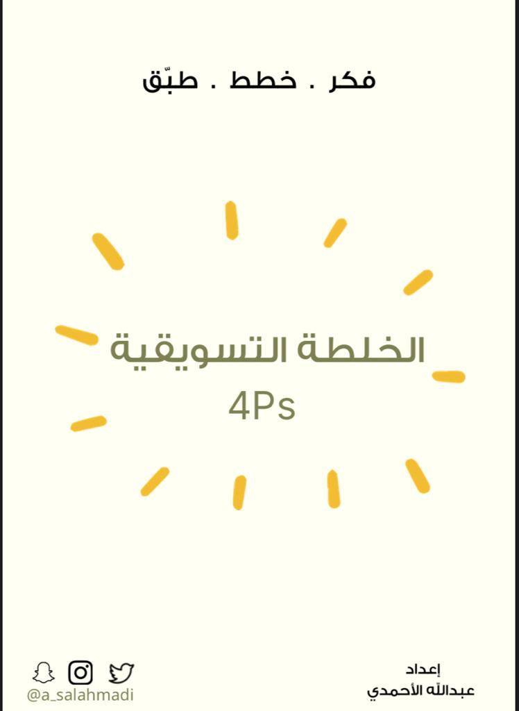 الخلطة التسويقية 4Ps