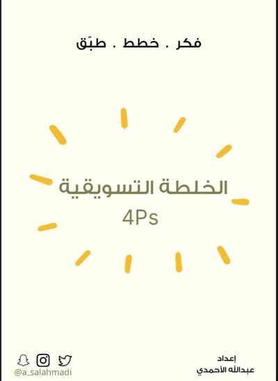 الخلطة التسويقية 4Ps