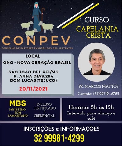 Conpev Realizará Curso de Capelania em Novembro
