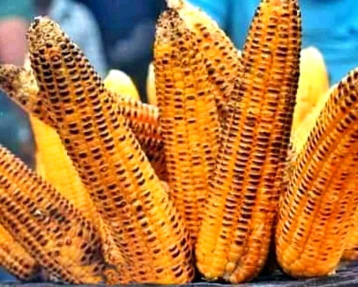 Oka na tun (roasted corn)