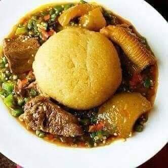 ebai (Garri and soup)