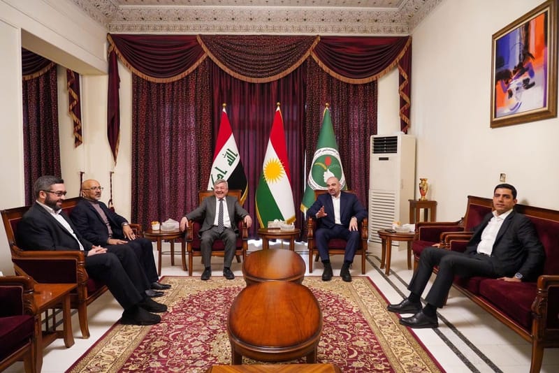 خلال لقائه برئيس الاتحاد الوطني الكردستاني بافل جلال طالباني في بغداد