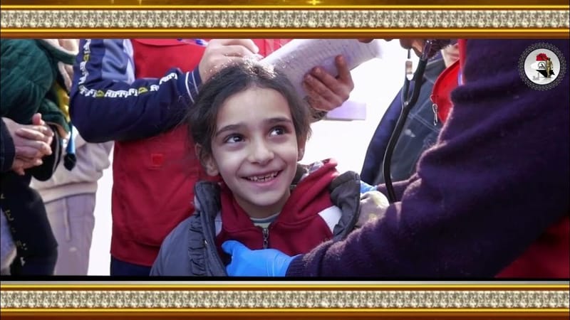 *بالفديو : طفلة سورية توجه رسالة الى المرجع الاعلى اية الله العظمى سماحة السيد علي السيستاني (دام ظله)*