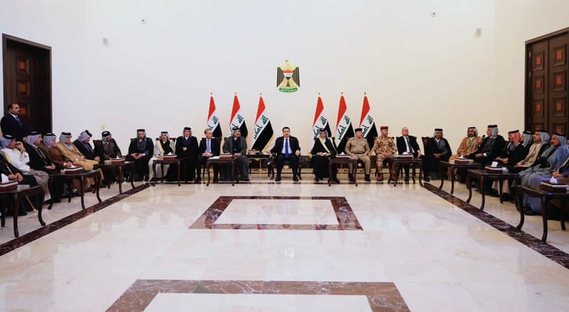 السوداني لشيوخ ذي قار: لن نسمح بالاعتداء على الأجهزة الأمنية وتعطيل الدولة